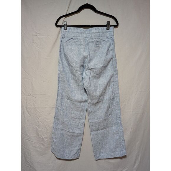 Athleta Women's Cabo Linen Wide Leg Pants Light Blue Size 2 - Picture 4 of 9